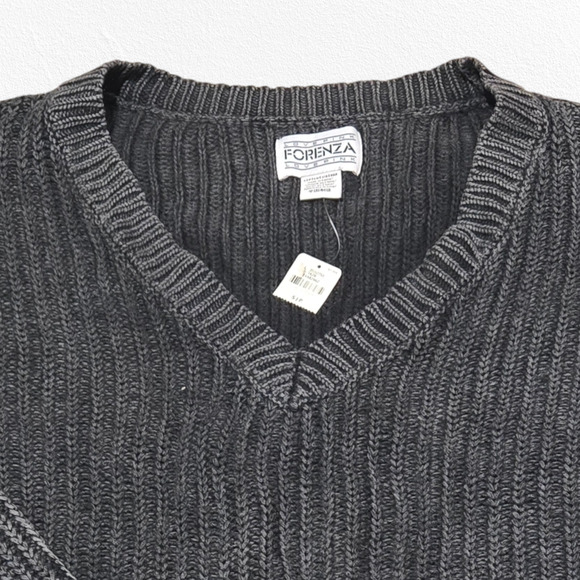 Forenza Victoria's Secret Gray V Neck Oversized Chunky Knit Sweater Size Small - Picture 10 of 11